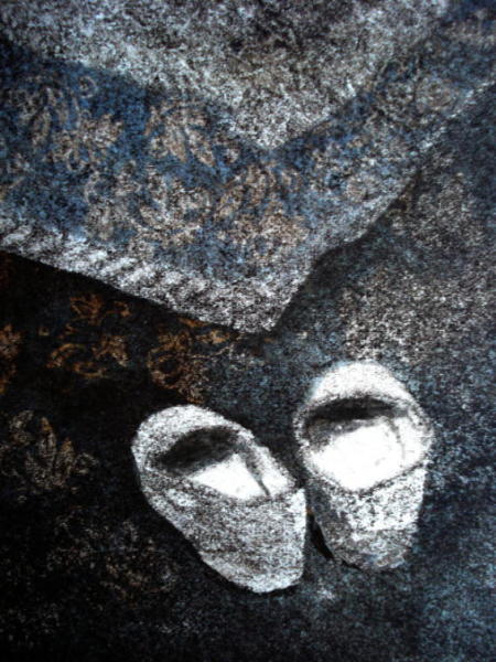 two slippers detail.